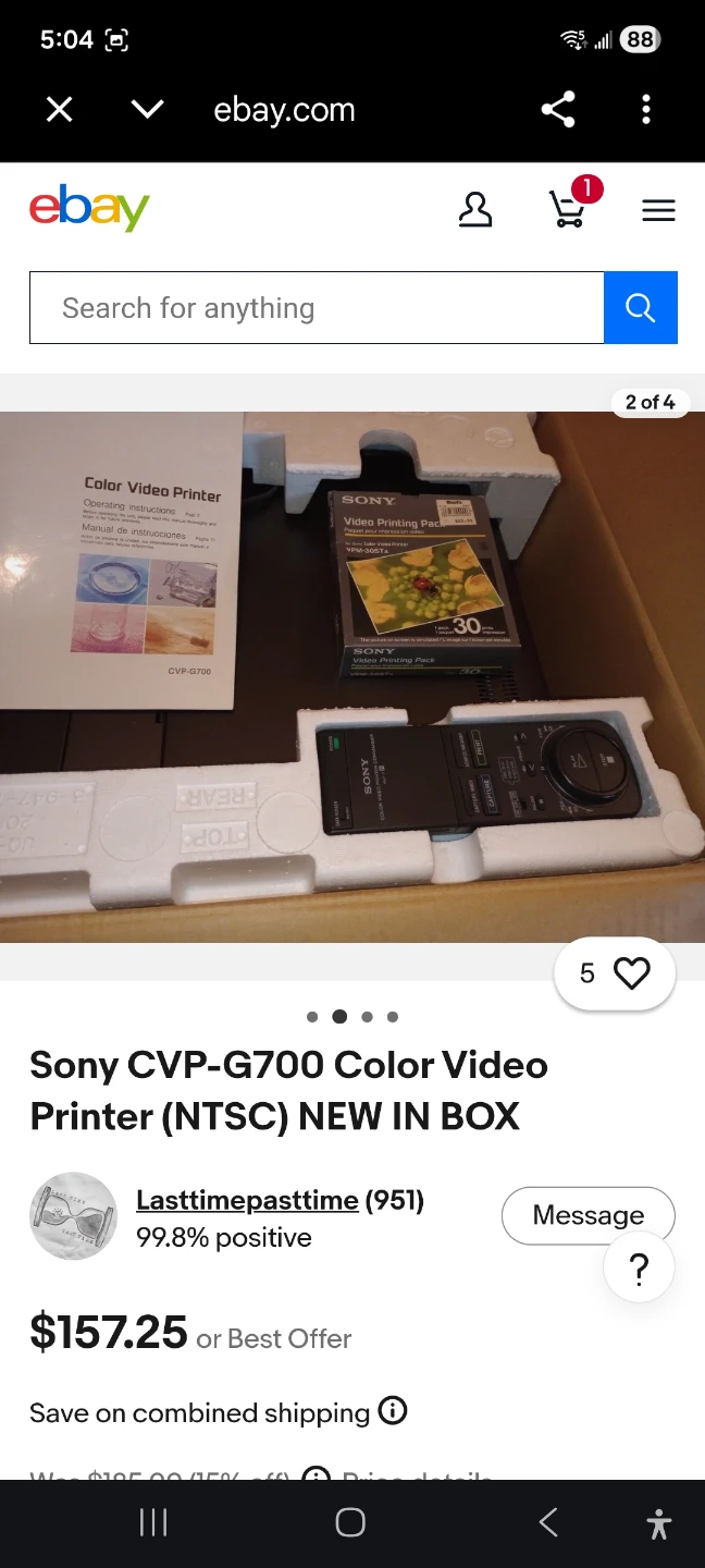 Sony CVP-G700 Color Video Printer - photo 2
