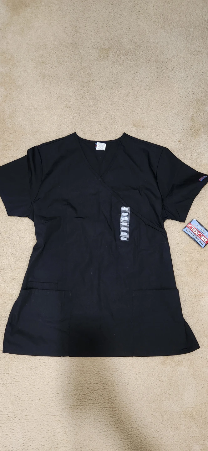 Cherokee Workwear Black Scrub Top & Pants Set
