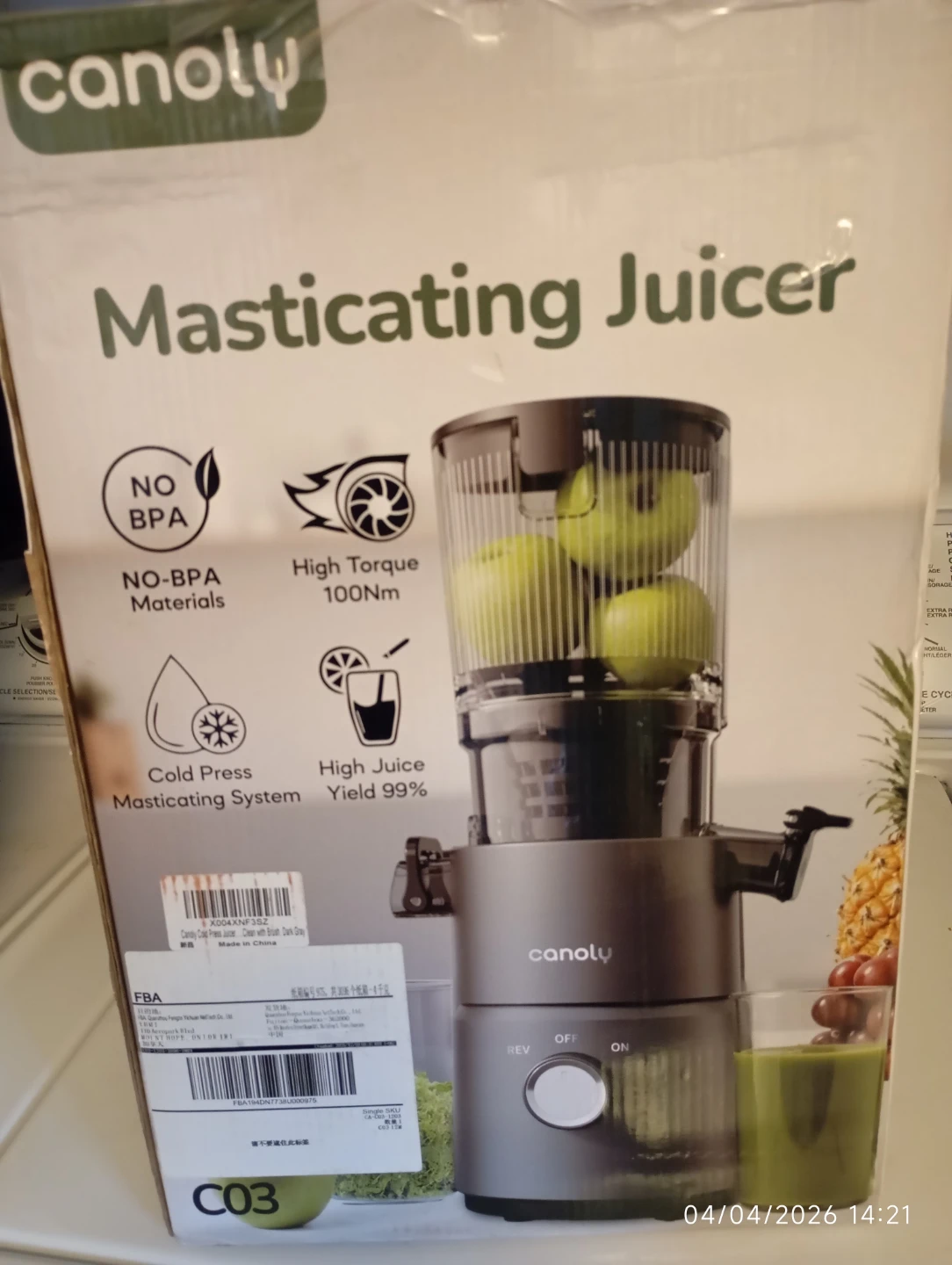 Canoly Masticating Juicer