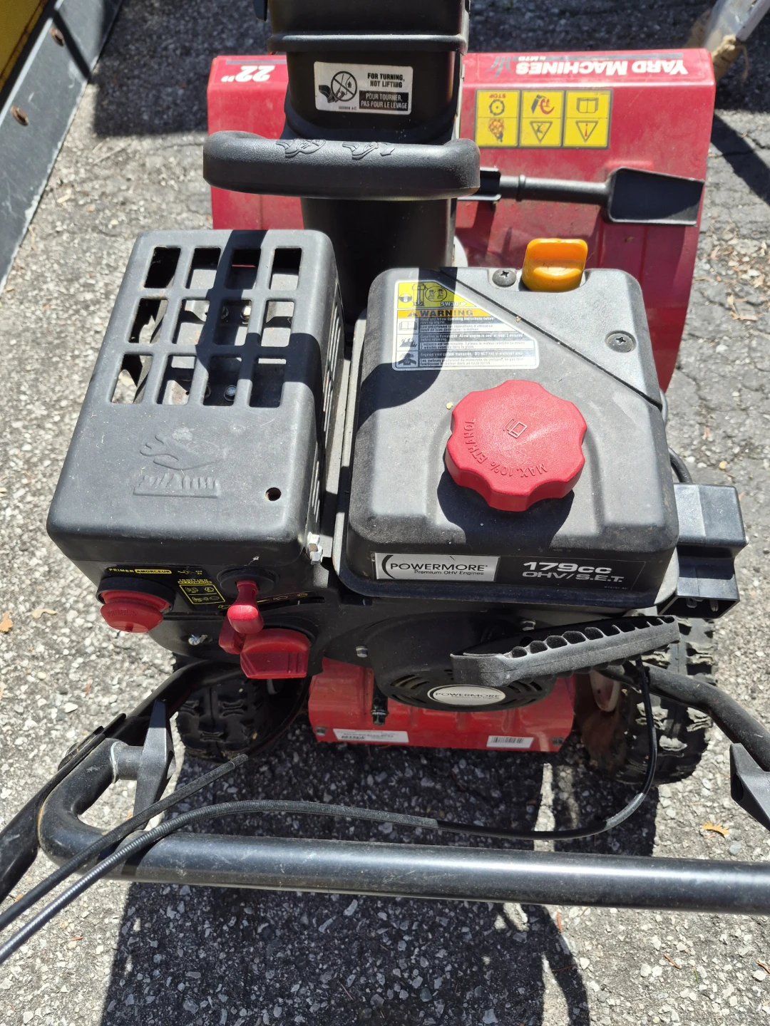 Snow blower-Yard Machines 22" Snow Thrower - photo 4