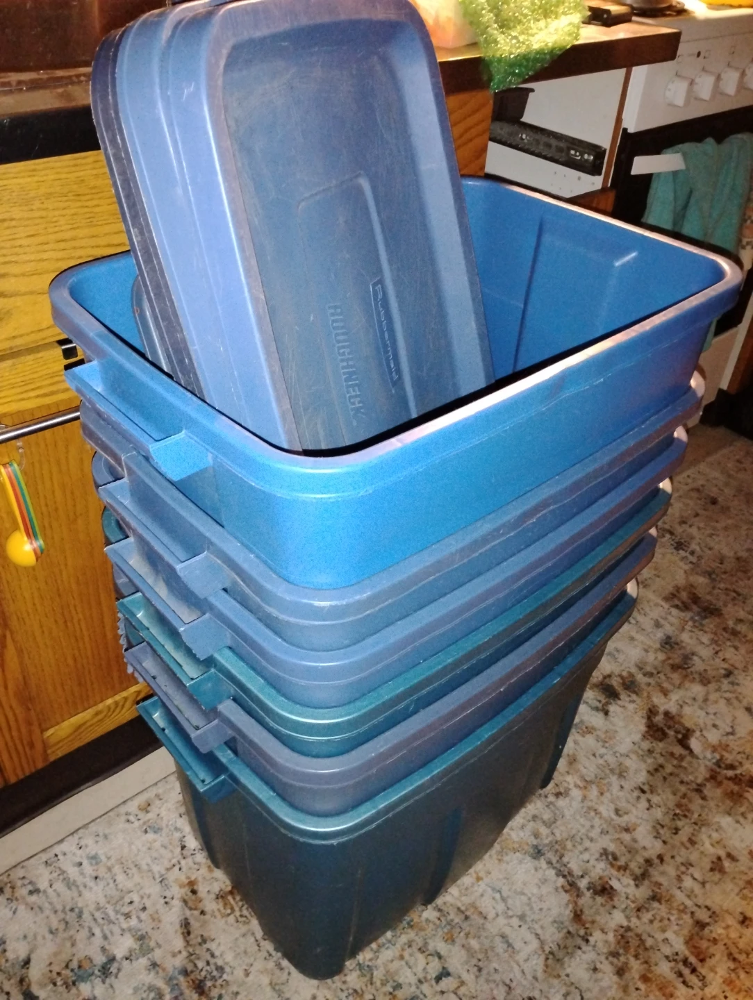 Stackable Storage Bins with Lids