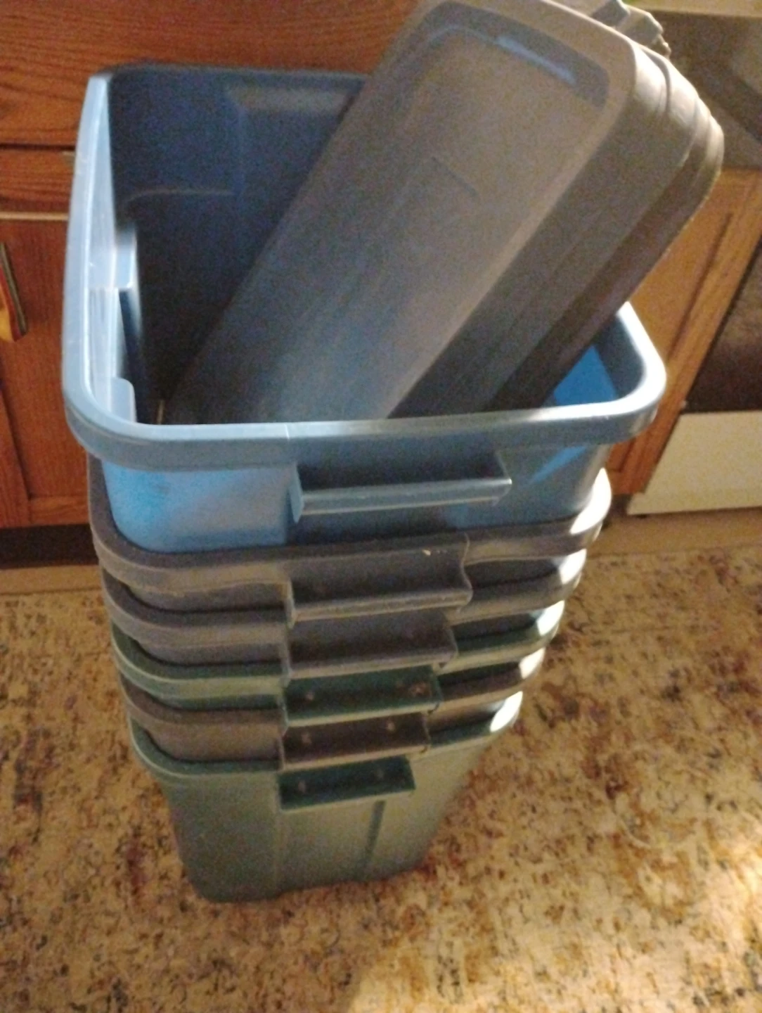 Stackable Storage Bins with Lids - photo 2