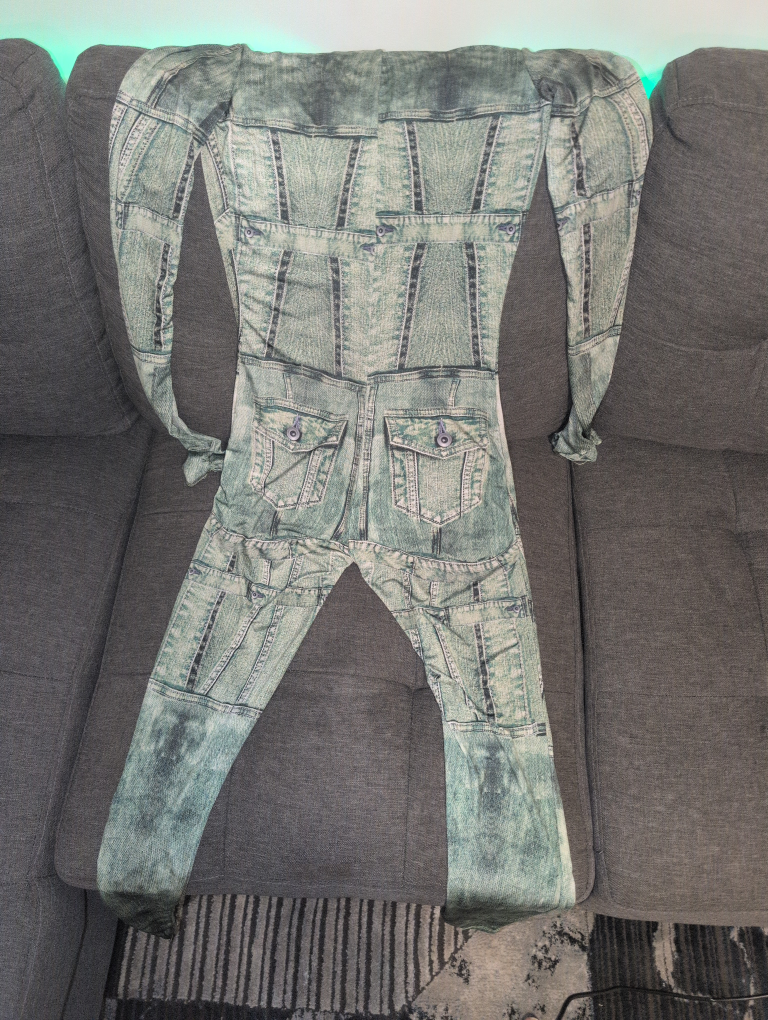 Fashion Nova Denim Print Catsuit - photo 3