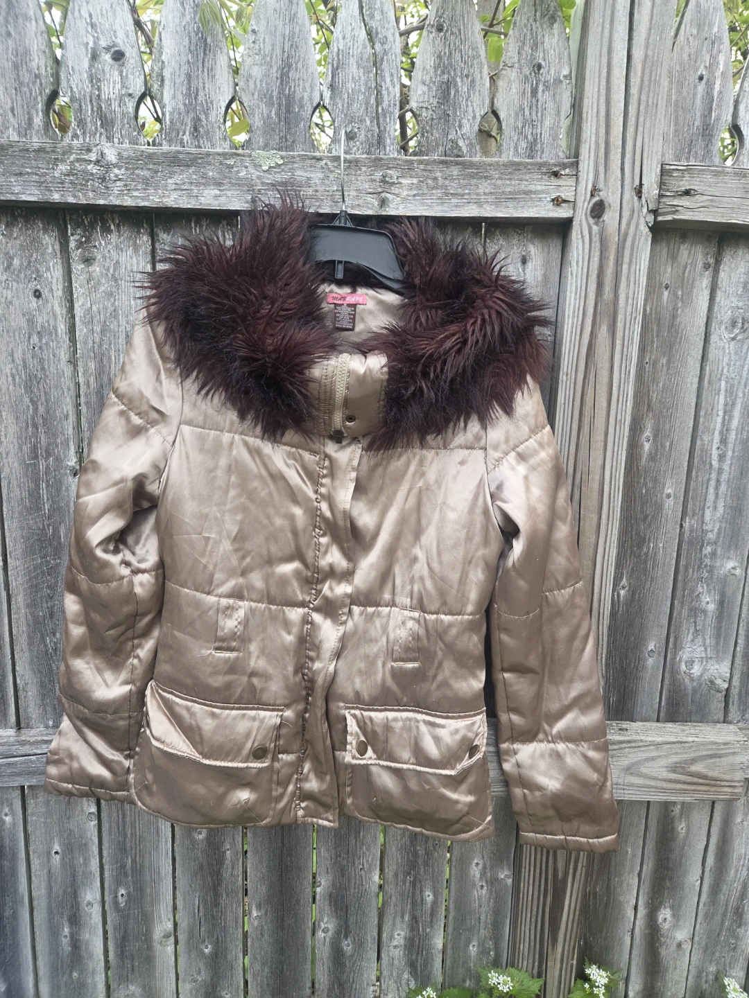 Max Rave Women's Puffer Jacket with Faux Fur Collar - Size M - photo 3