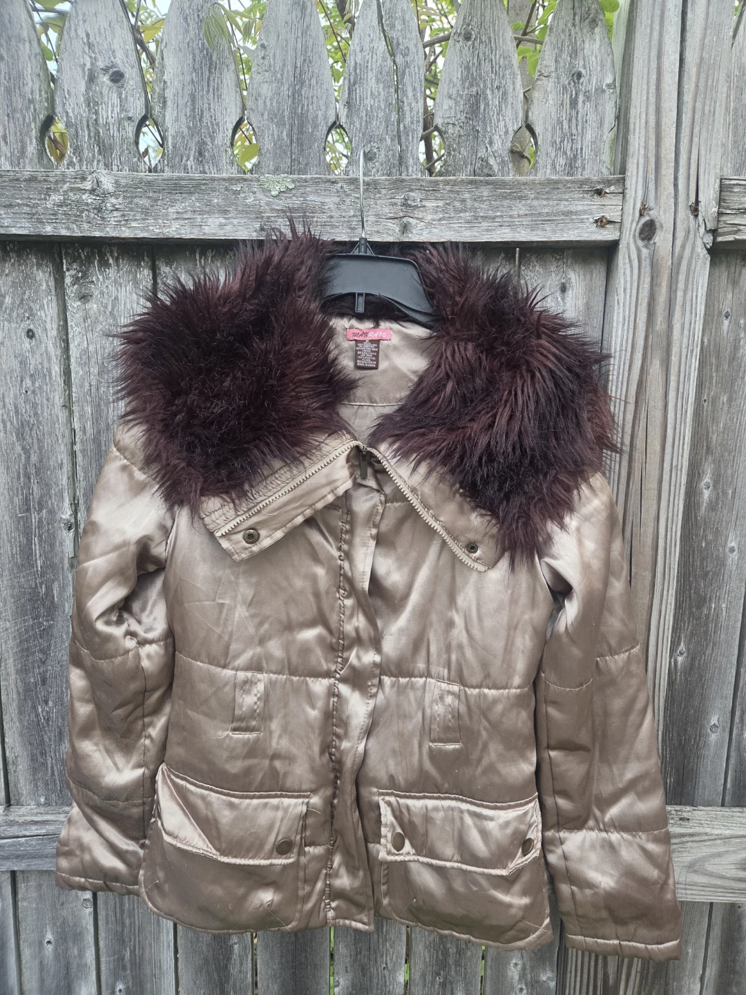 Max Rave Women's Puffer Jacket with Faux Fur Collar - Size M - photo 4