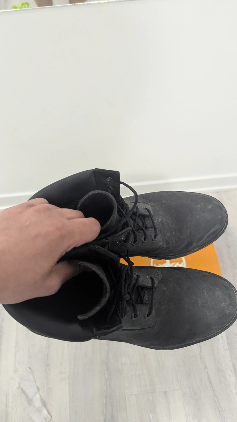 Timberland Black Leather Boots Black (Size 10.5)