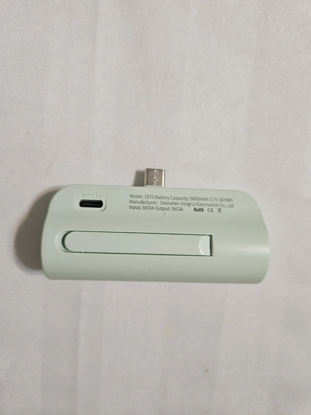 Mint Green 5000mAh USB-C Power Bank - photo 2