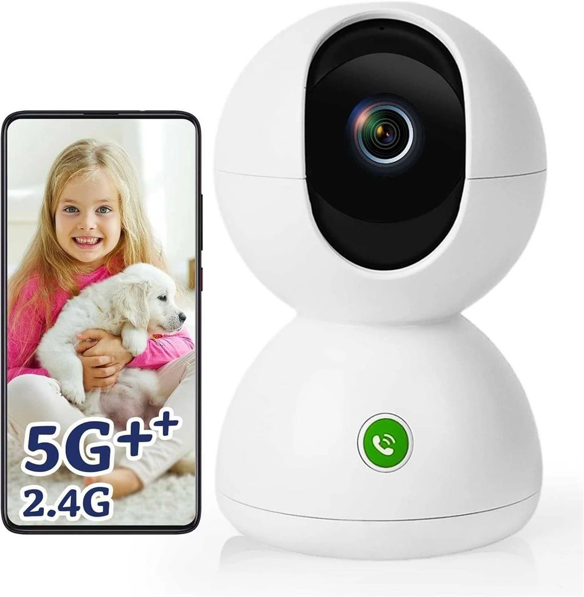 White WiFi PTZ Security Camera
