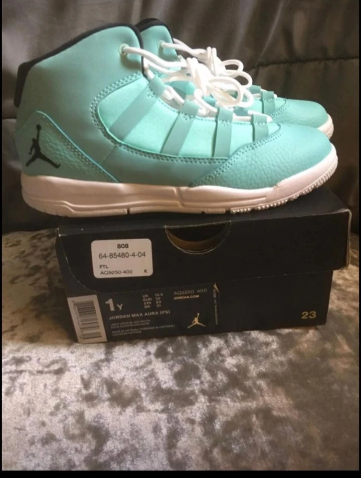 Jordan Max Aura (PS) Teal youth Shoes Size 1Y - photo 4