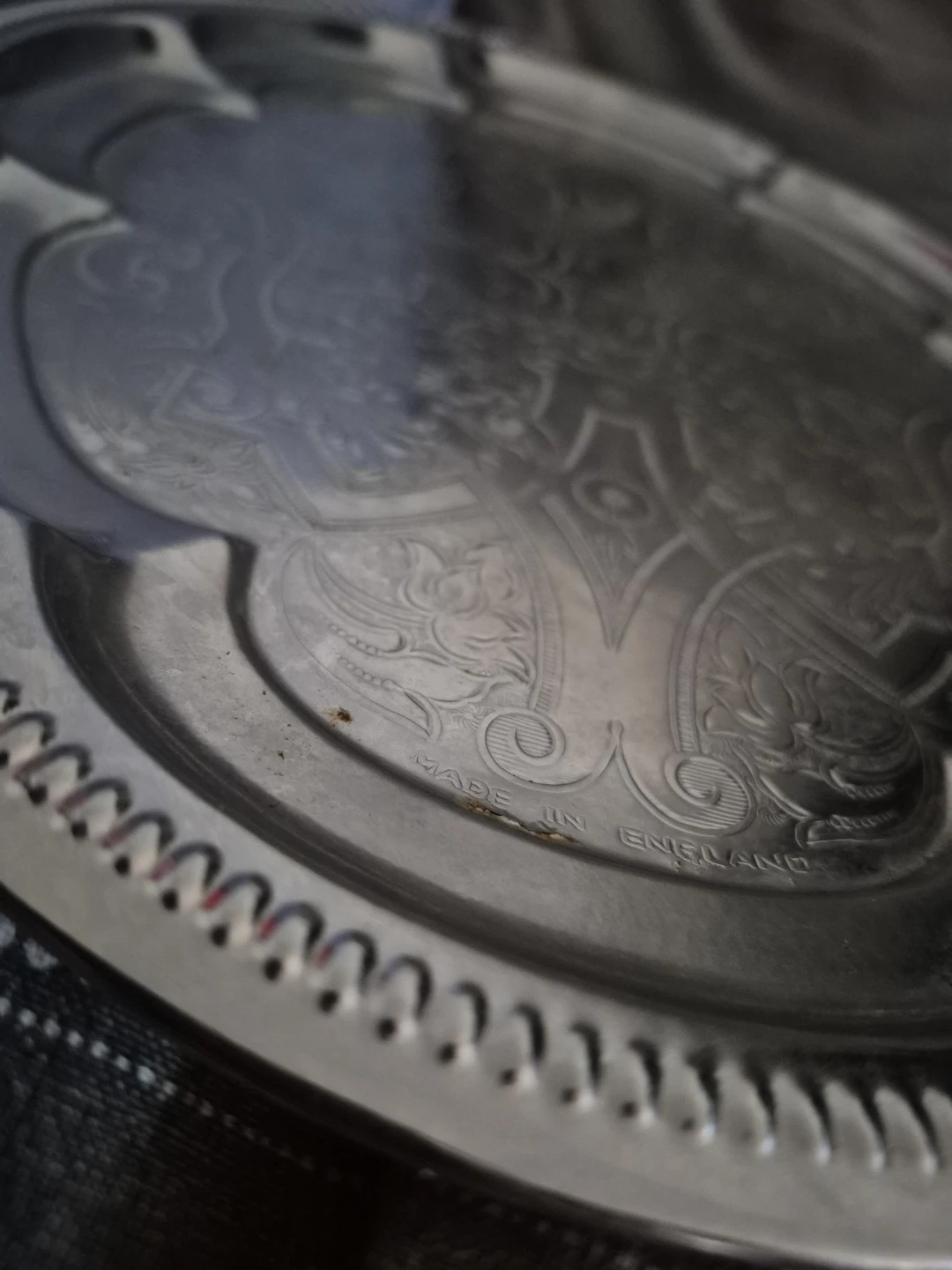 Vintage Etched Serving Tray - Made in England - photo 3