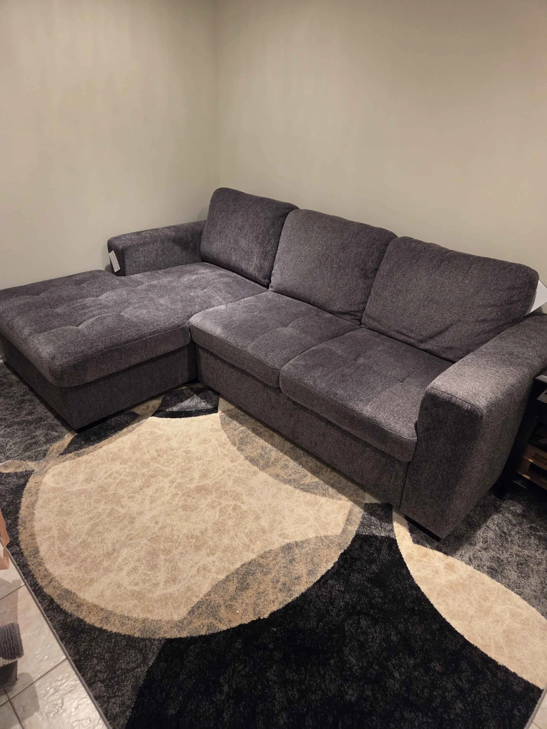 Grey Sectional Sofa with Storage