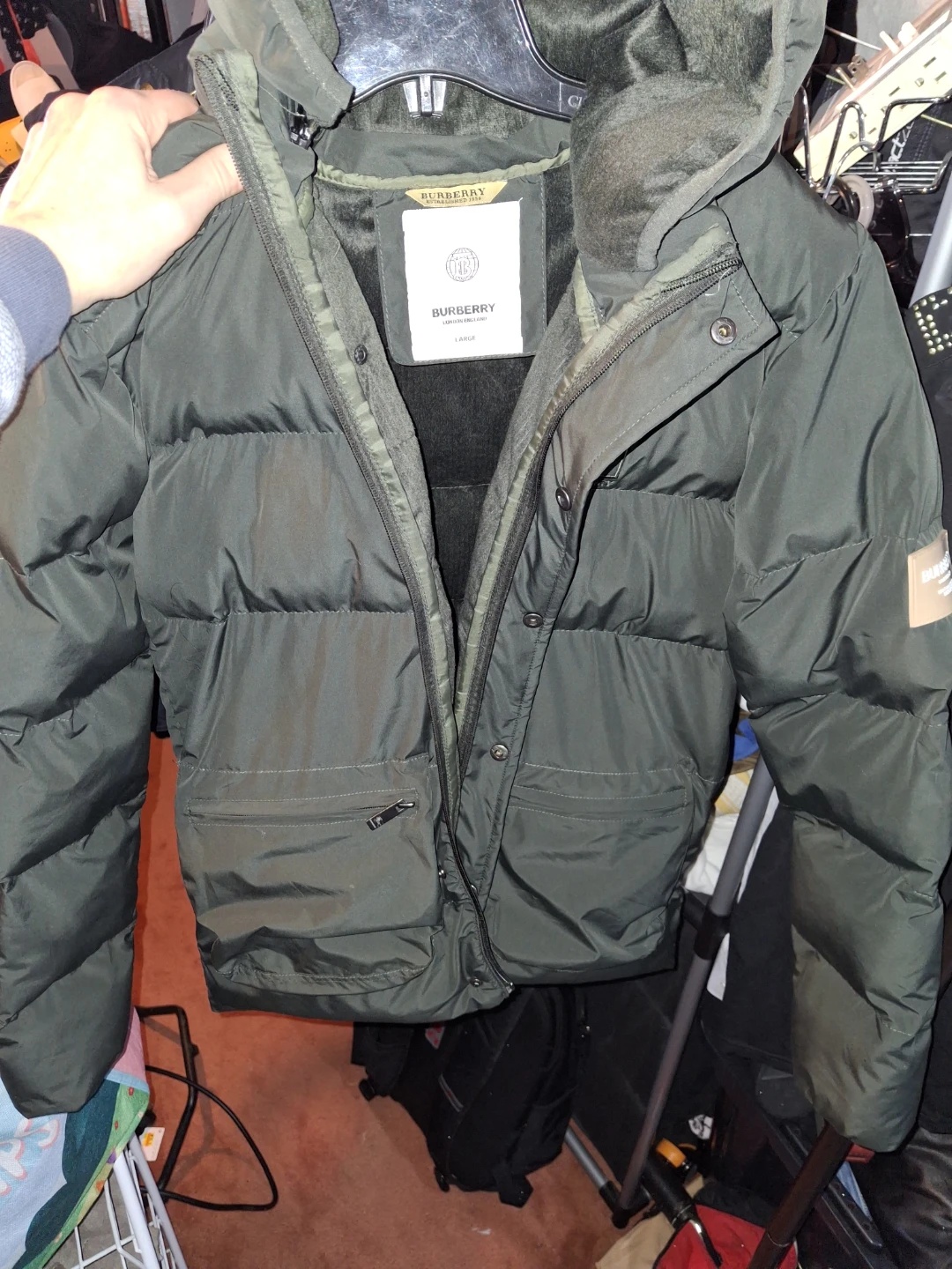 Burberry Puffer Jacket - Green - photo 4