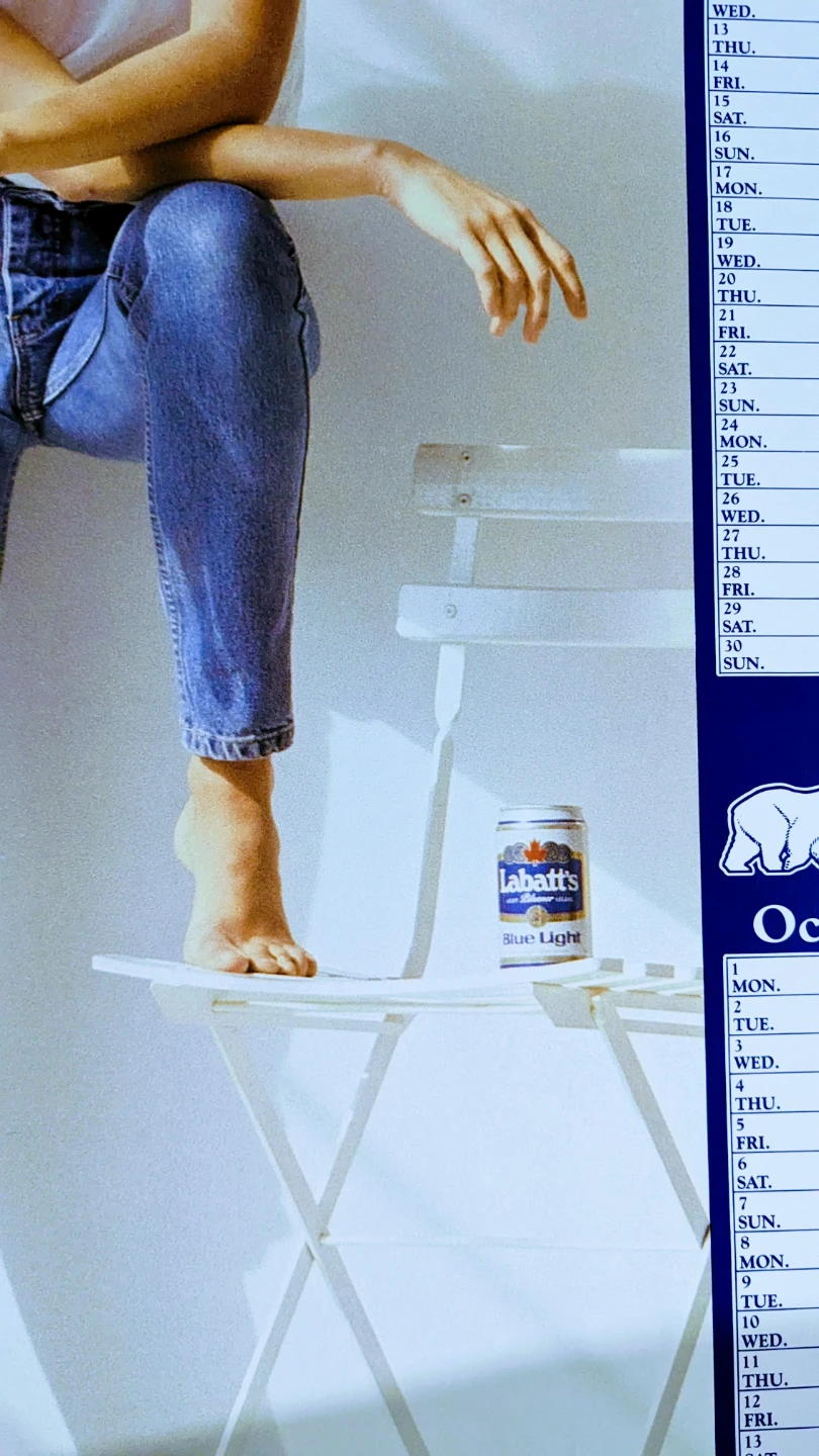 Vintage 90's Labatts Calendar Bar Posters x5 - photo 3