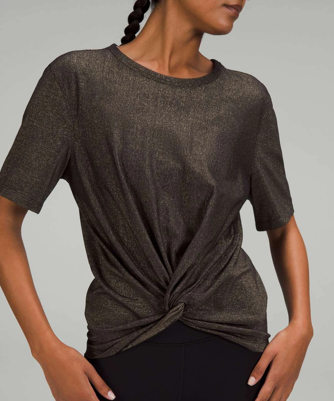 🍋Lululemon Crescent T-Shirt Spark – Black (Size M)