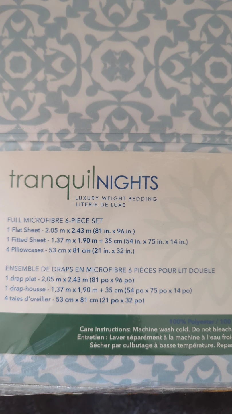 Tranquil Nights Full Microfibre 6-Piece Sheet Set - photo 2