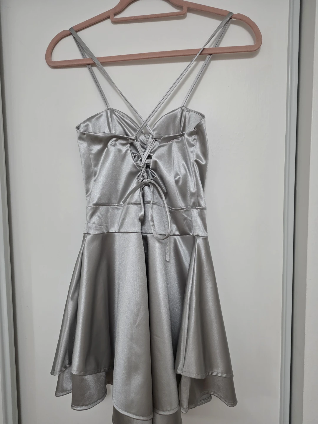 Silver Satin Dress - photo 2