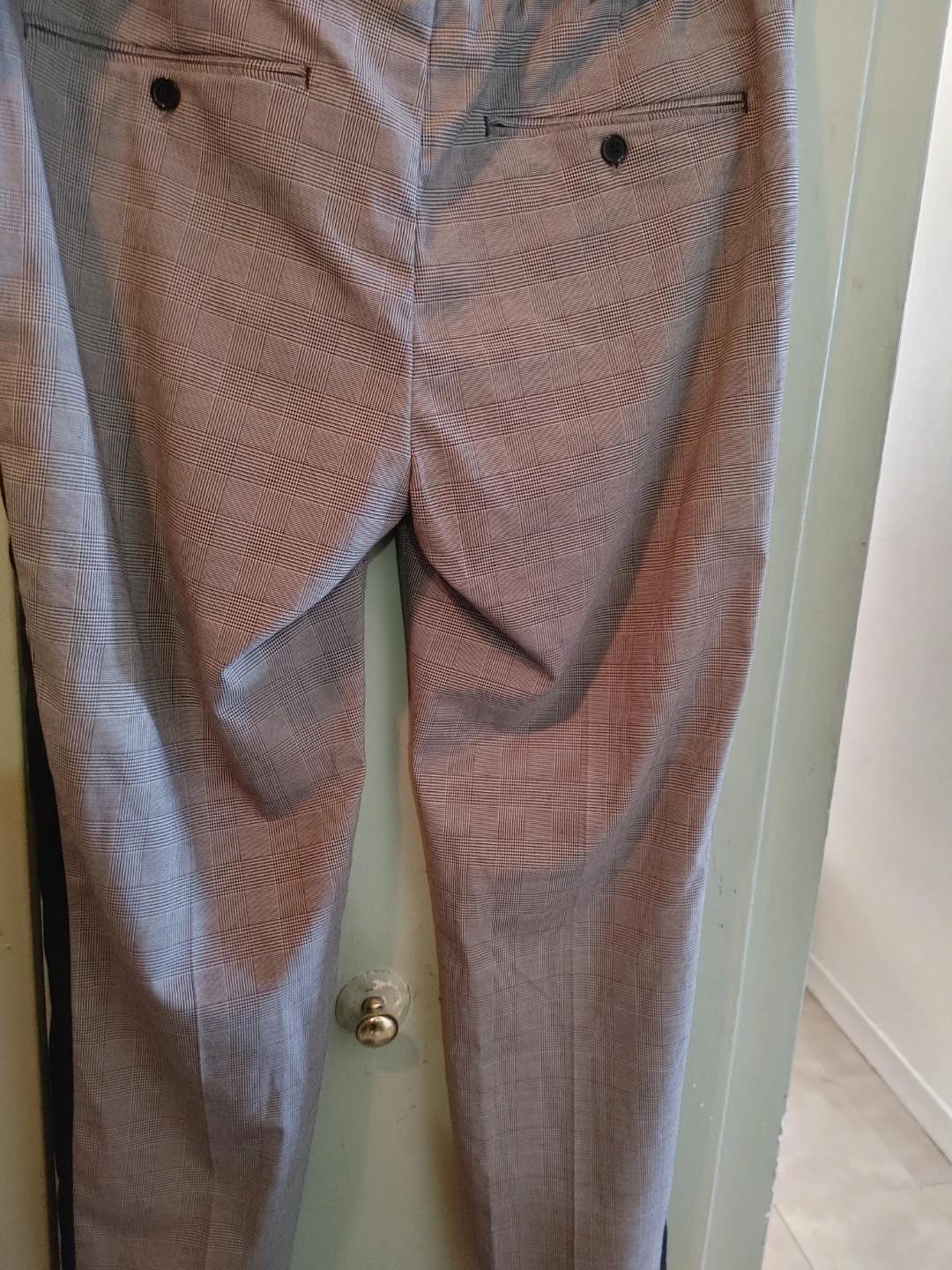 H&M Plaid Pants with Black Side Stripe Size 36 - photo 3