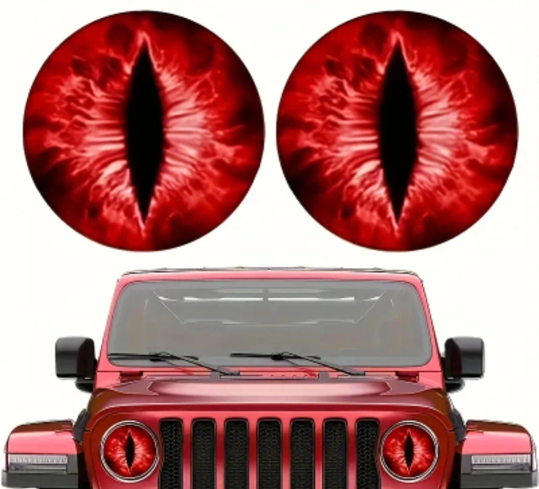 7 INCH JEEP MOTORBIKE HEADLIGHT DECAL COVERS NEW - photo 4