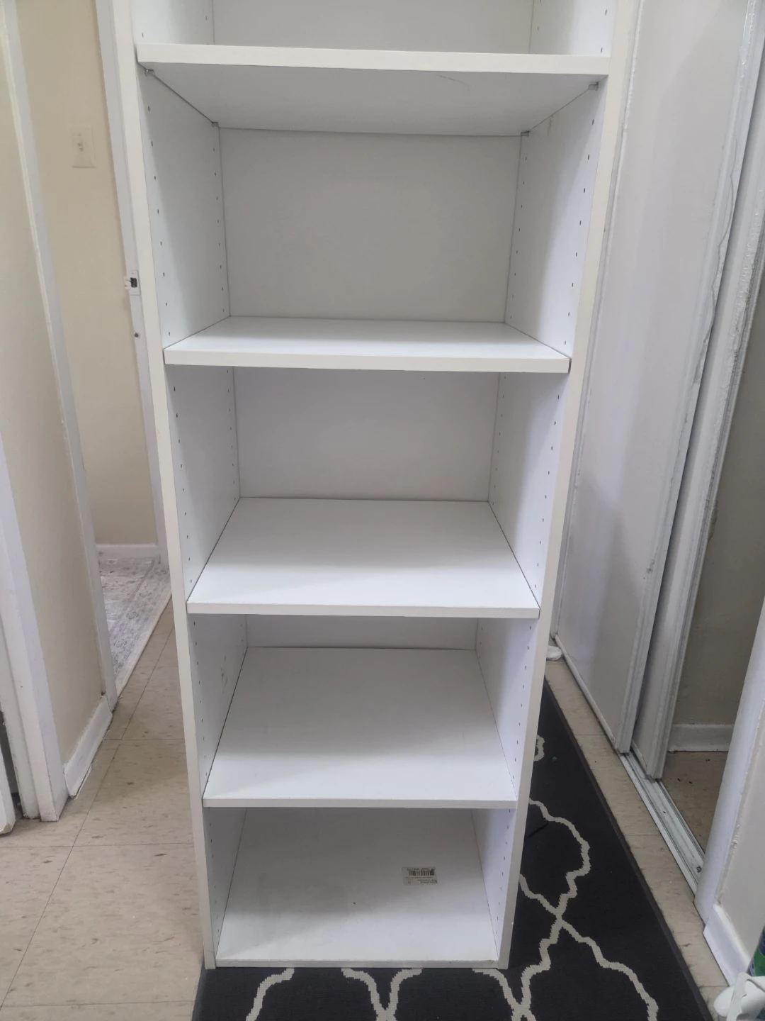 White 5-Shelf Bookshelf