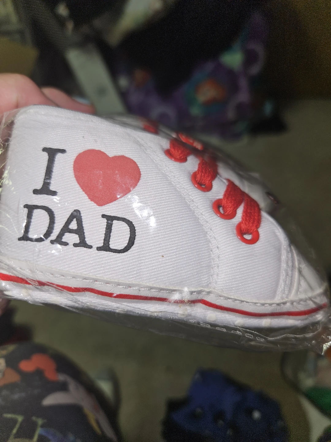 Baby Shoes "I Love Dad" White/Red Size 2 - photo 2