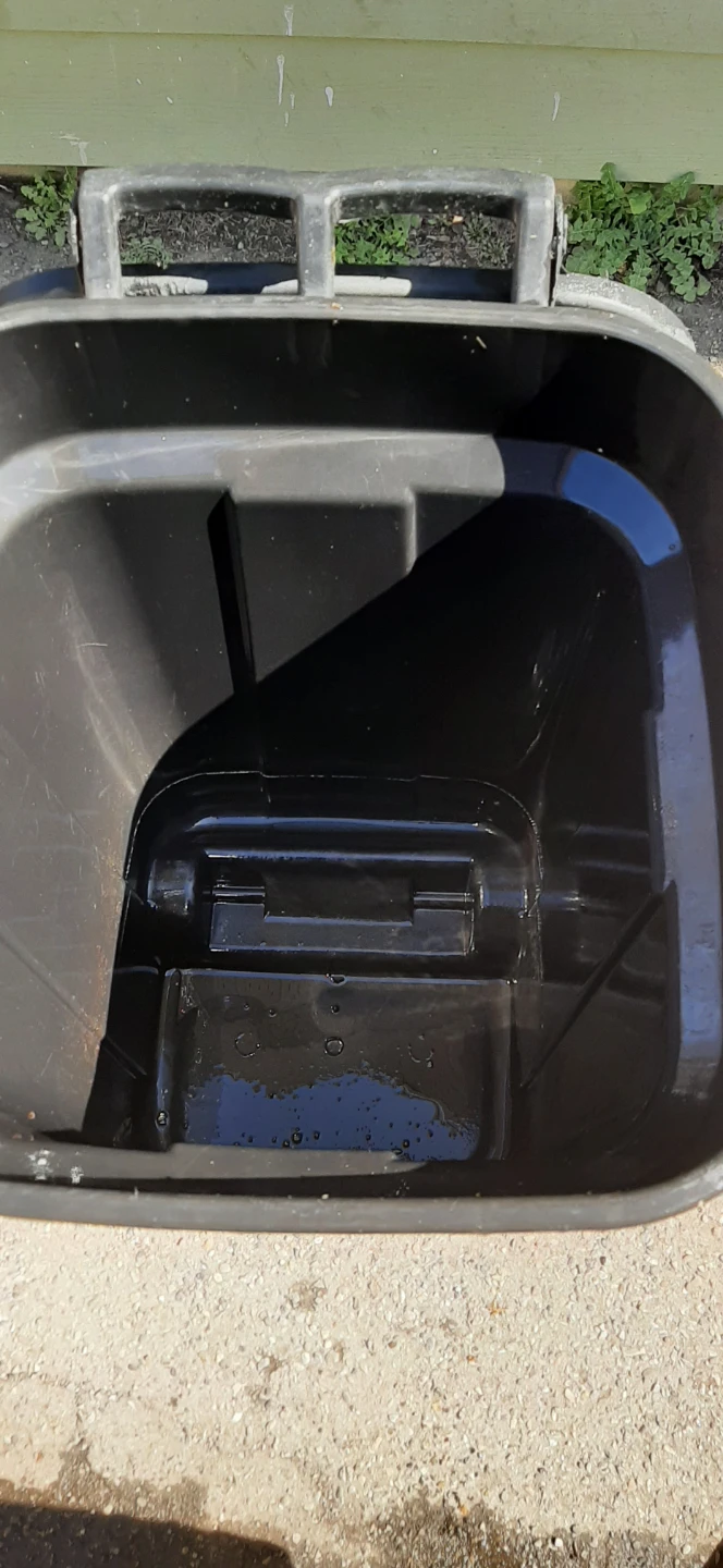 Black Wheeled Garbage Bin with Lid - photo 2