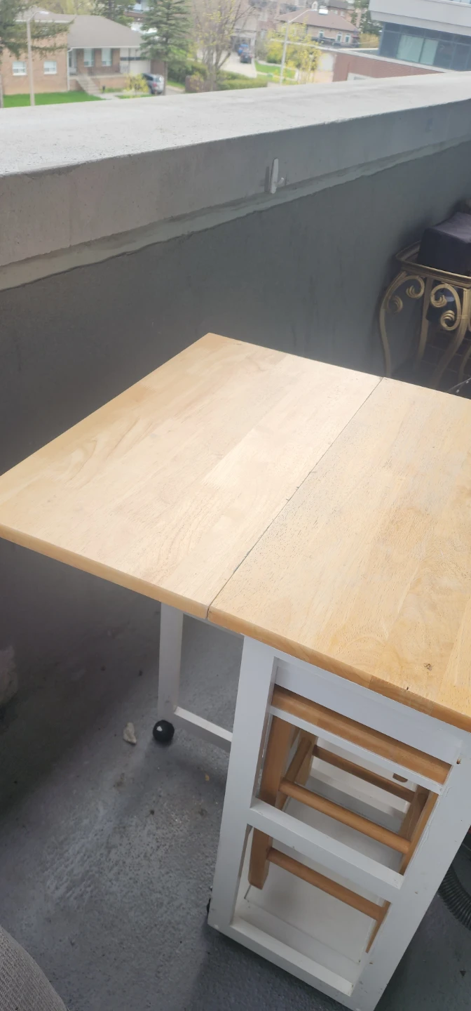 Kitchen Island Set with 2 Stools - photo 2