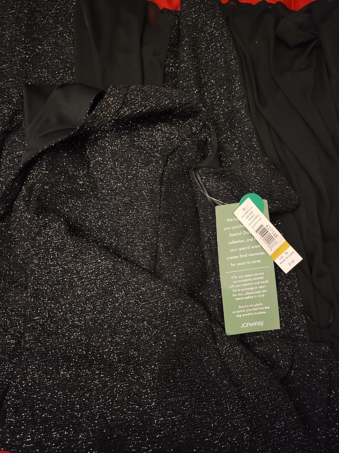 R&M Collection Black Sparkle Halter Neck Dress Size 14 - photo 5