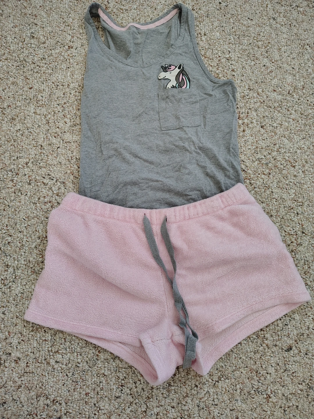Unicorn Pajama Set Tank Top and Shorts - small