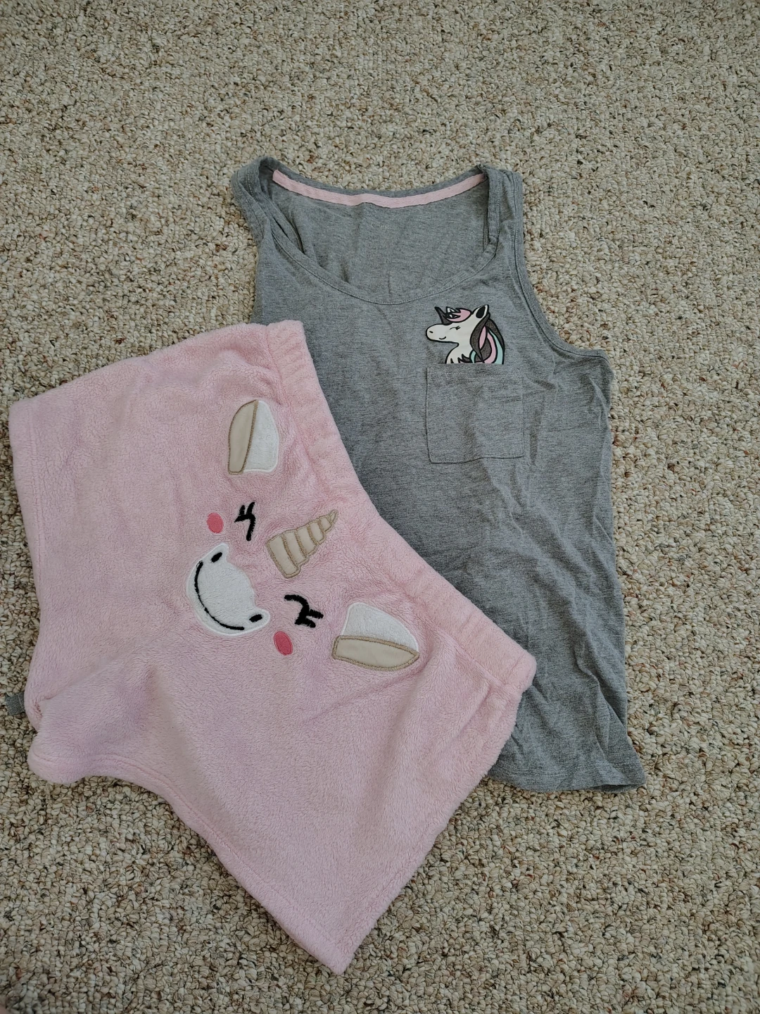 Unicorn Pajama Set Tank Top and Shorts - small - photo 3
