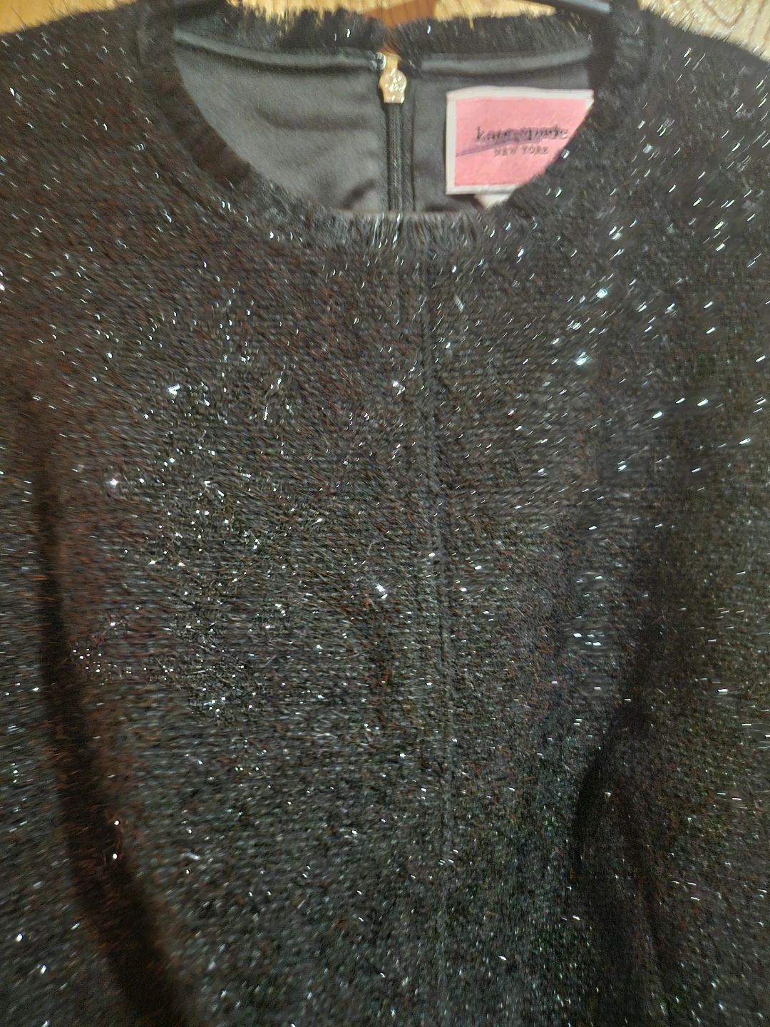 Kate Spade Black Sparkle Tweed Sheath Dress Size 2 - photo 2