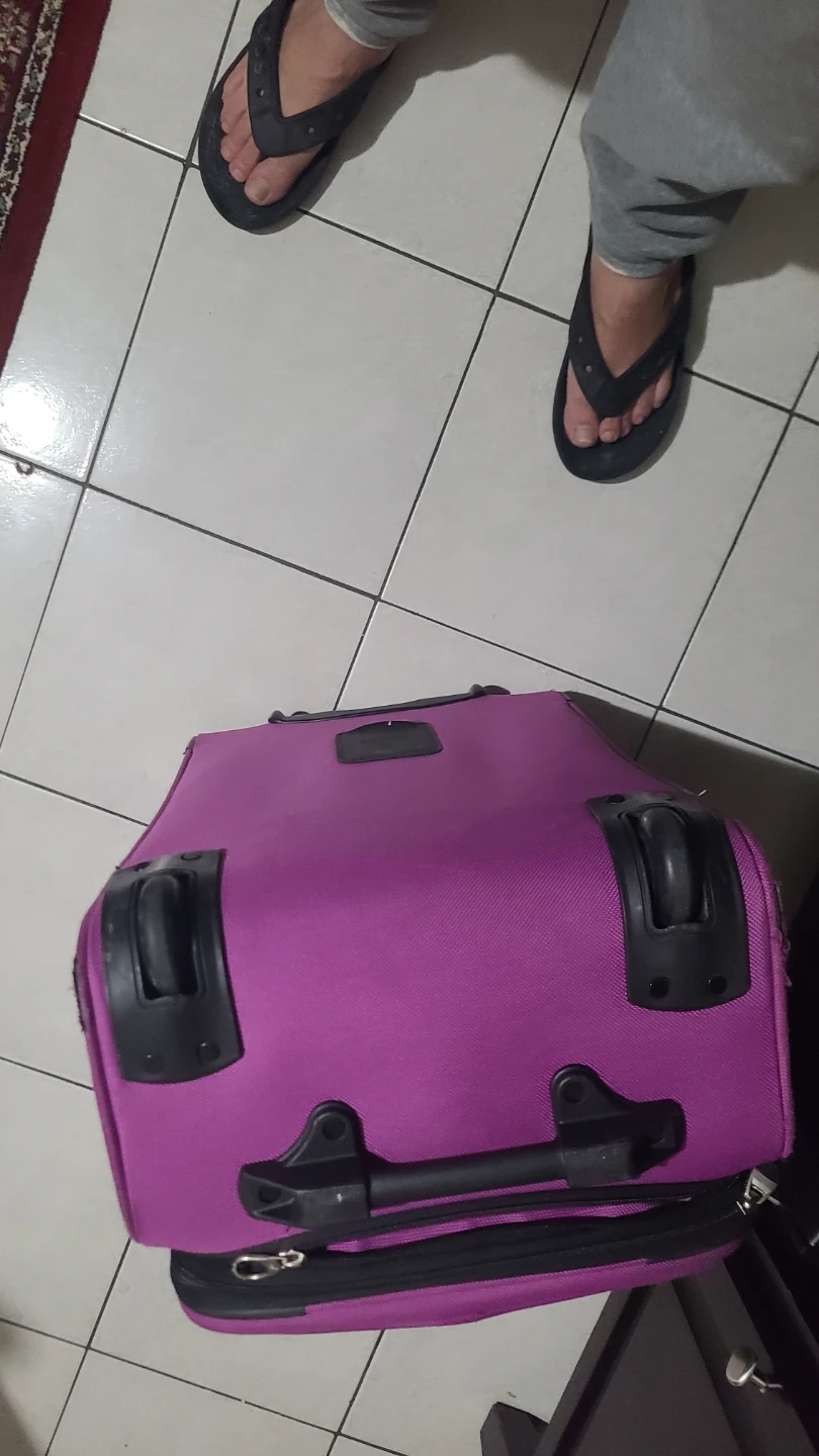 Purple Rolling Suitcase with Telescopic Handle - photo 4