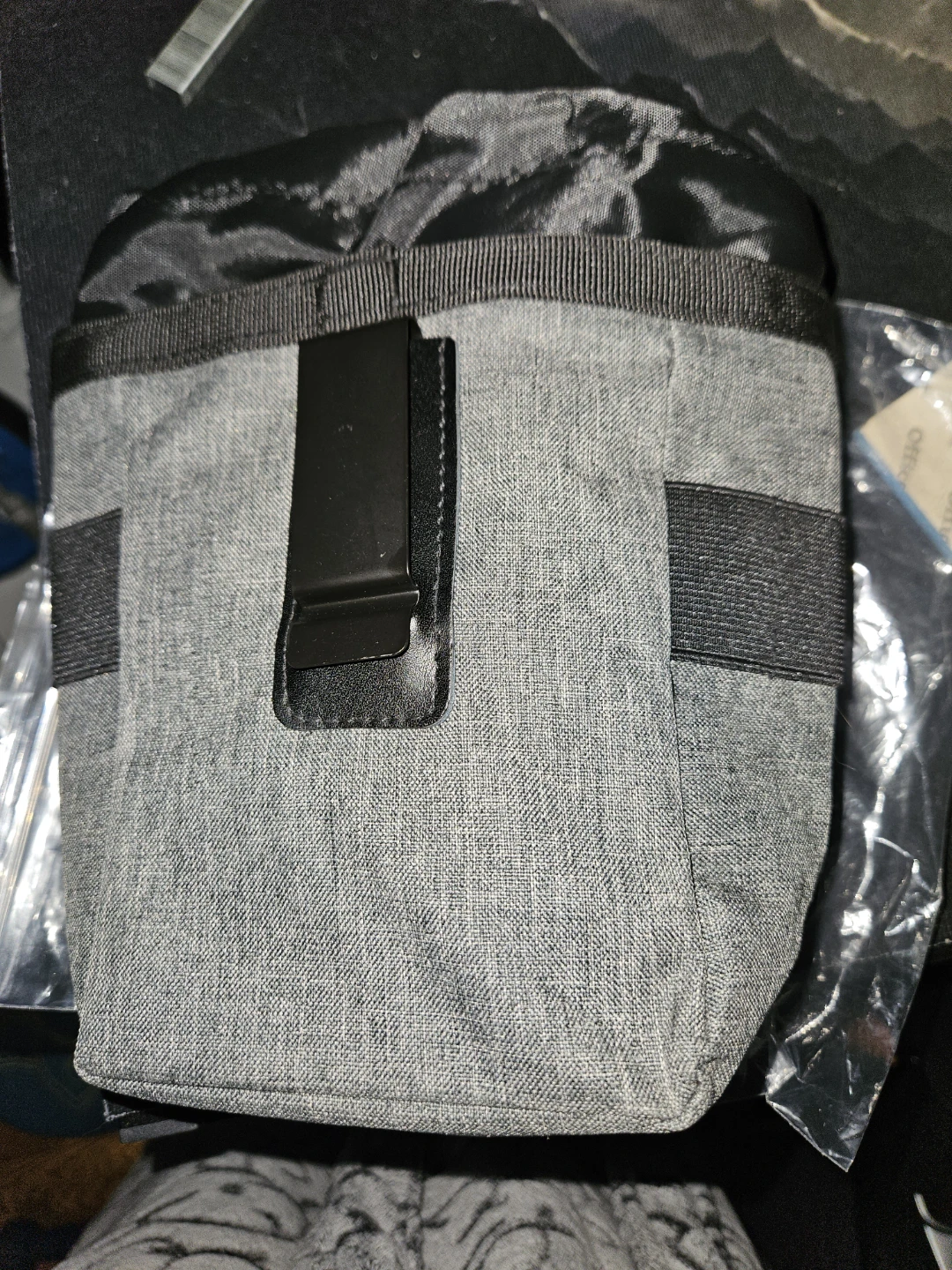 Gray Tool Bag with Zipper Pockets and Belt Clip - photo 3