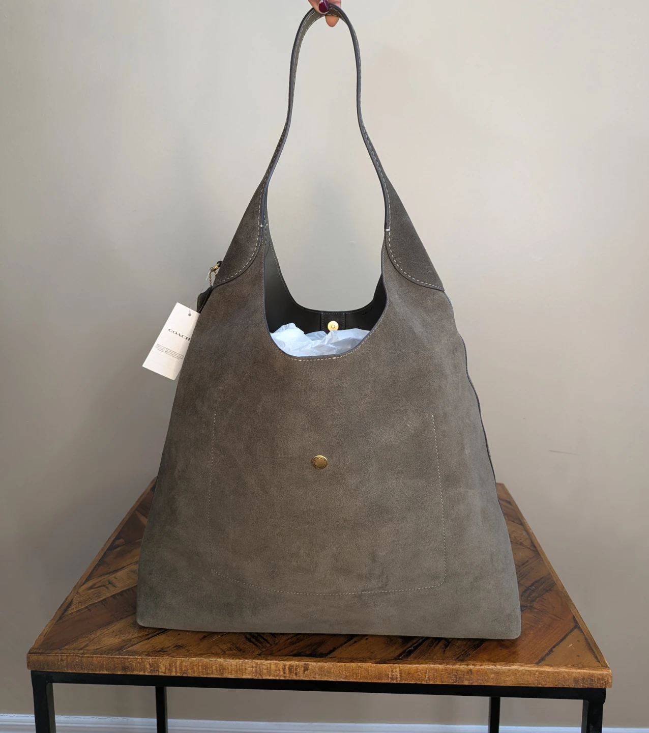 Coach Suede Brooklyn Shoulder Bag #39 - photo 5