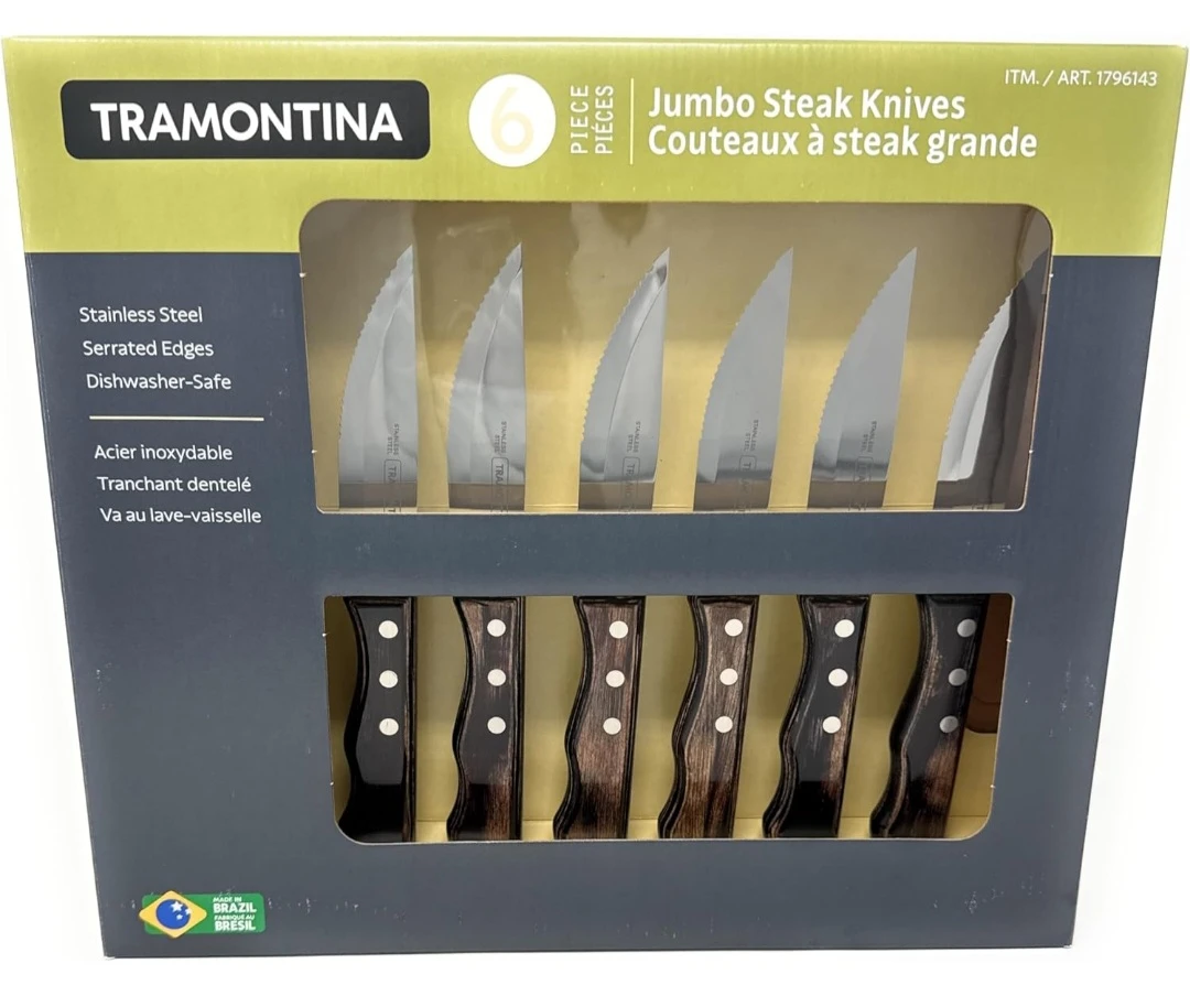 Tramontina Jumbo Steak Knives Set (6 Pieces)