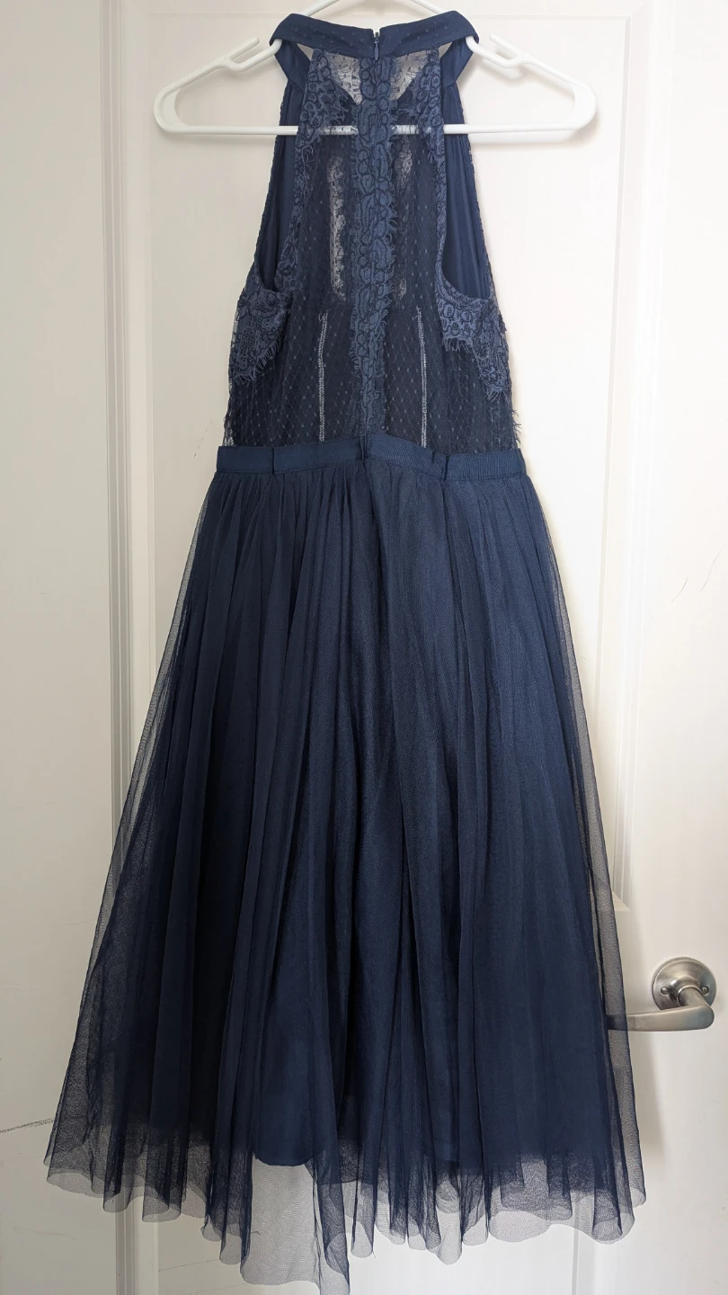 Beautiful navy blue tulle dress - photo 2