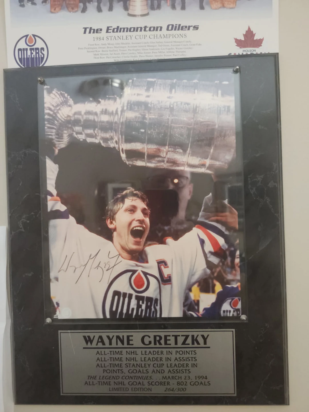 Wayne Gretzky 1984 Stanley Cup Autographed Photo