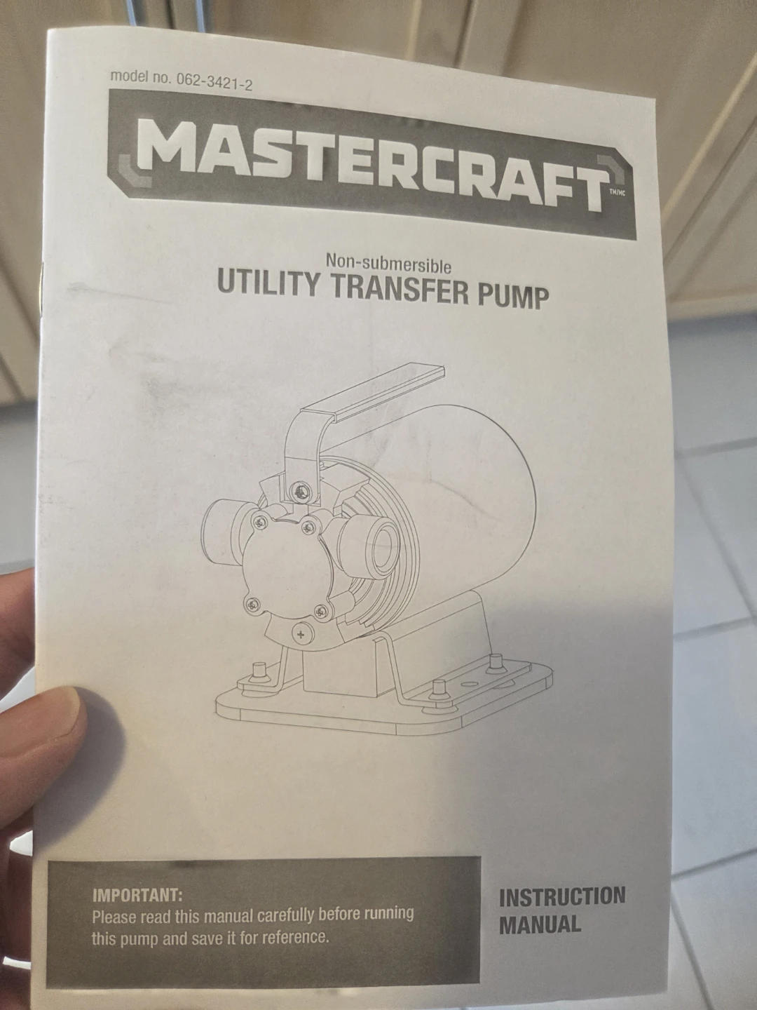 MASTERCRAFT Non-submersible Utility Transfer Pump