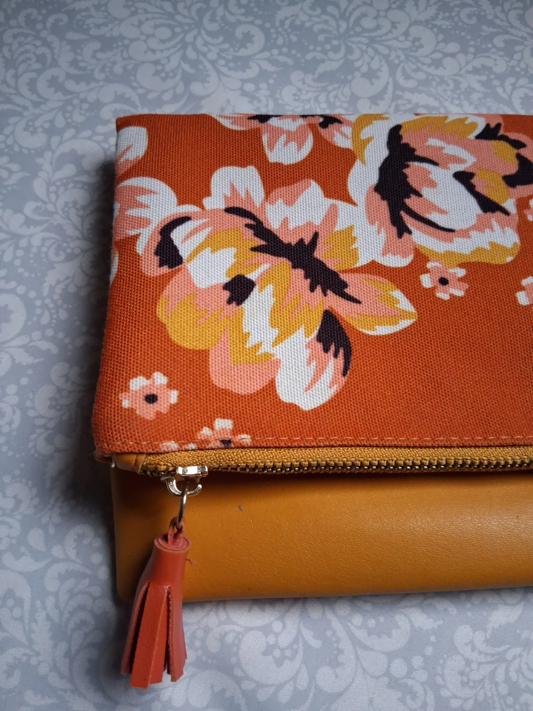 Rachel Pally Foldover Clutch - Orange Floral Print - photo 2