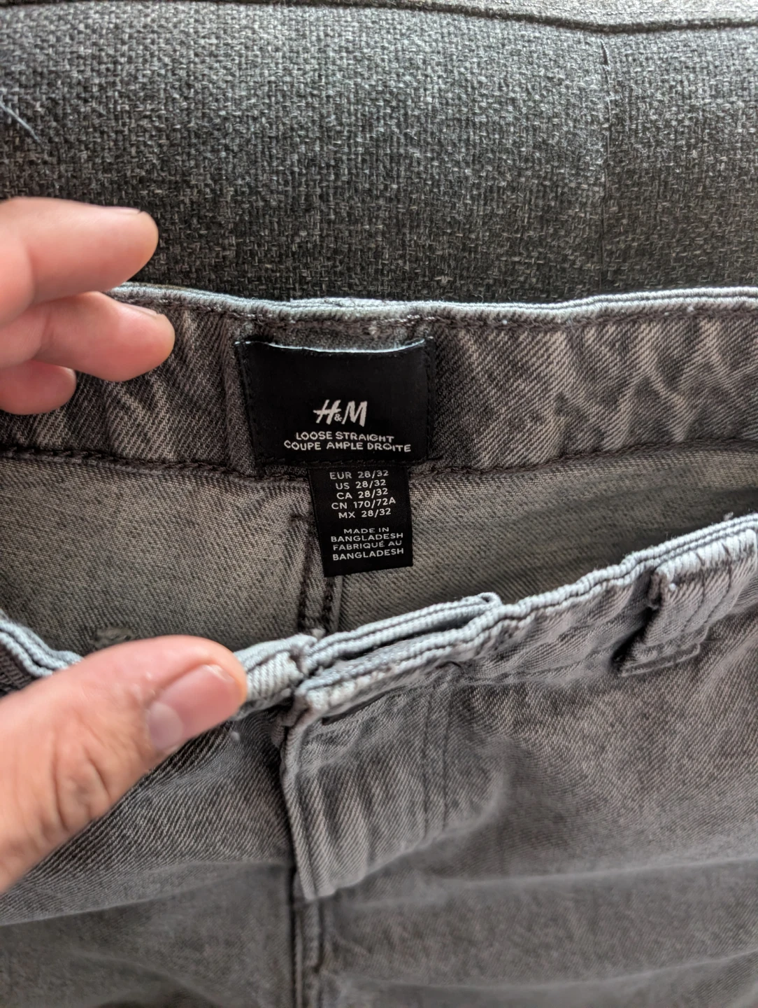 H&M Loose Straight Jeans Size 28/32 Grey - photo 3
