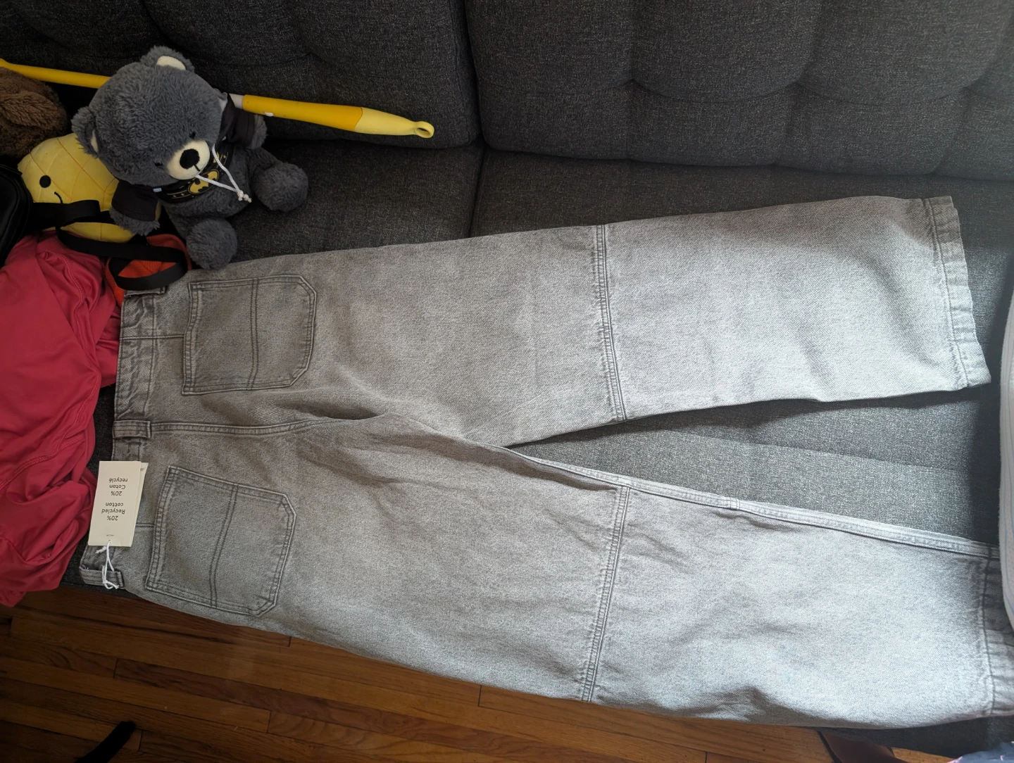H&M Loose Straight Jeans Size 28/32 Grey - photo 4