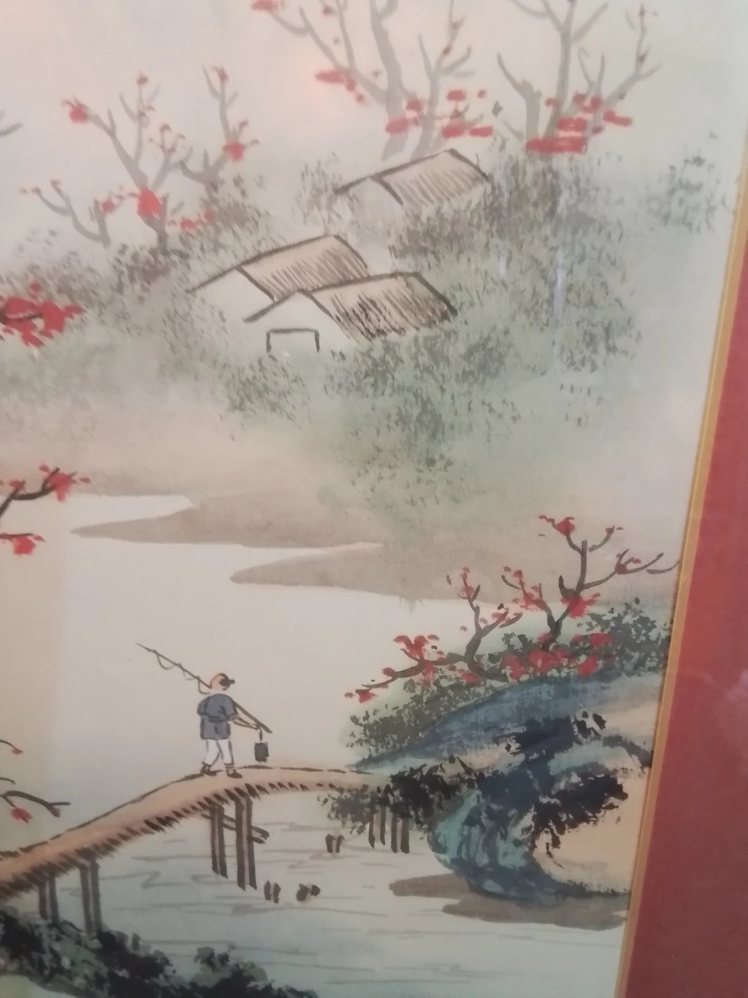 Chinese landscape painting by Huì Qín ink and wash with light - photo 4