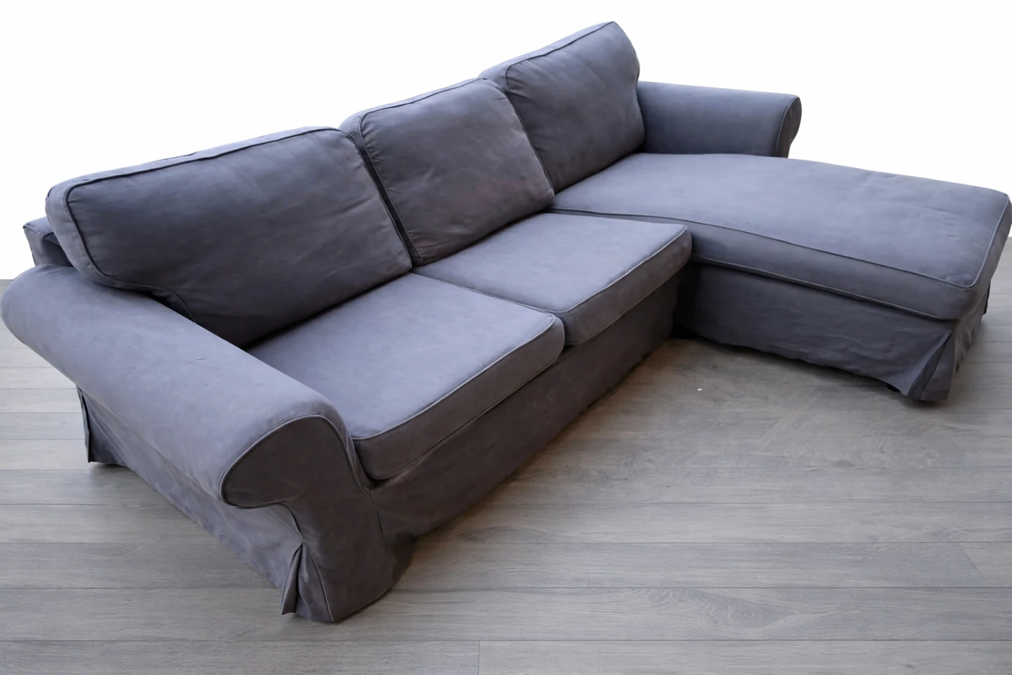 Grey Sectional Sofa with Chaise - photo 2