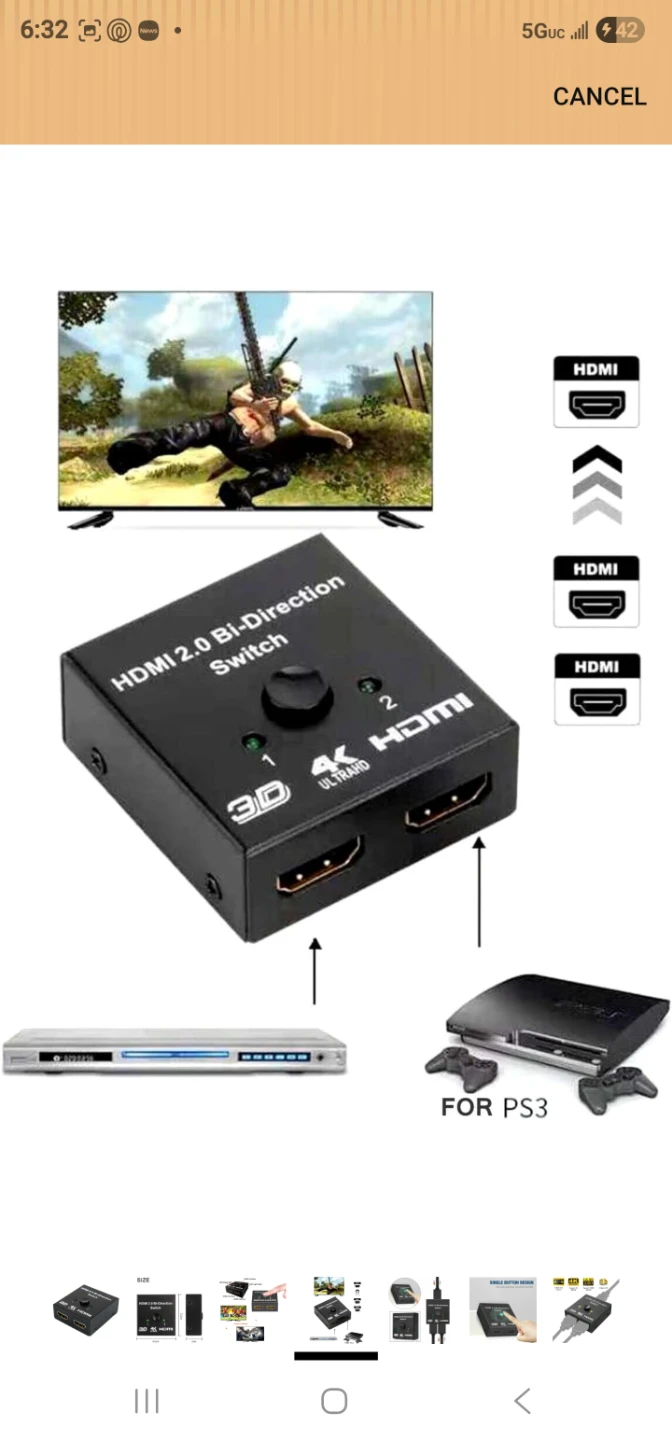 HDMI 2.0 Bi-Direction Switch 4K UltraHD 3D - photo 4