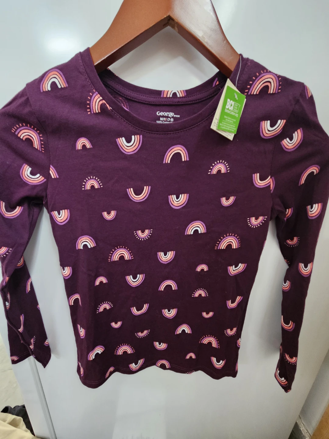 Rainbow Long Sleeve Shirt Size M/M (7-8)