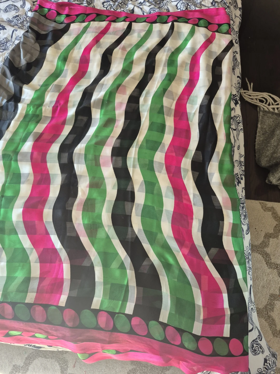 Polka Dot and Stripe Saree