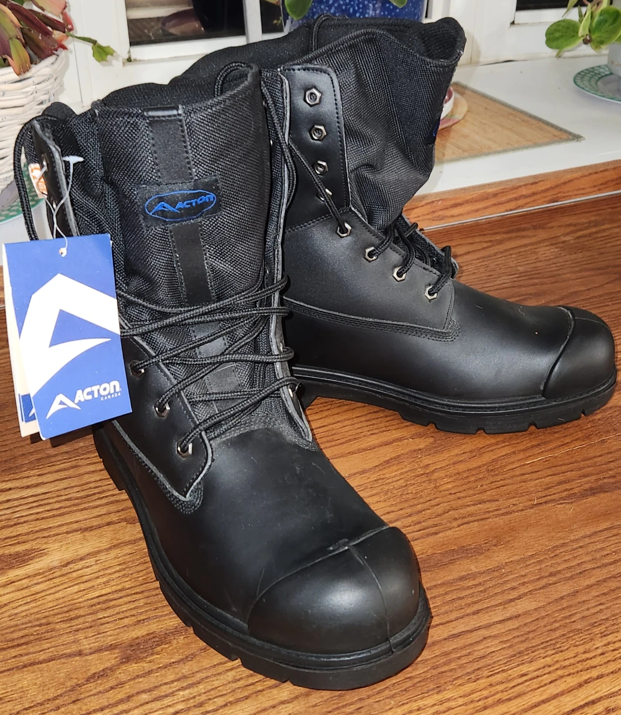 Men's Size 14 Acton Black Work Boots