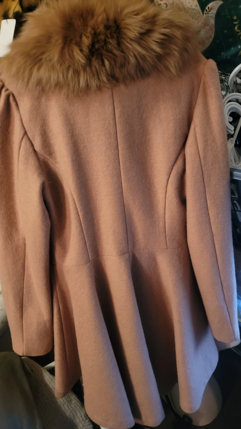 YIYIMEI Coat with real Fur Collar trim - photo 3