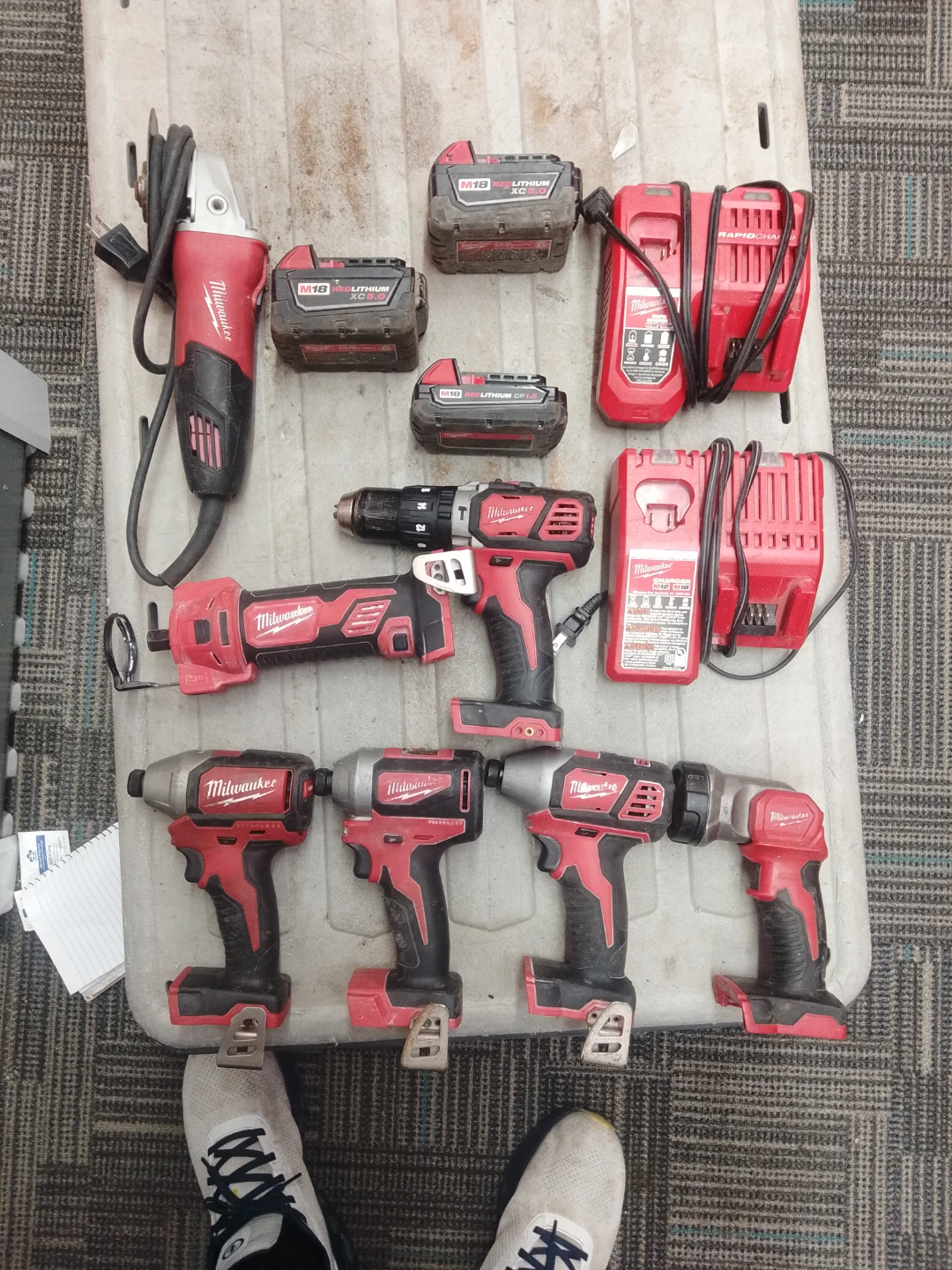 Milwaukee M18 Cordless Power Tool Lot