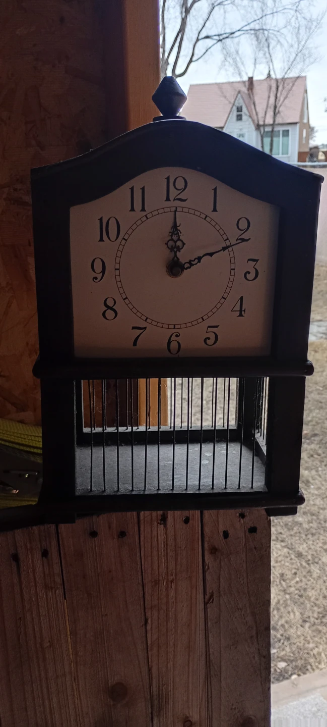Wooden Cuckoo Clock Bird Cage