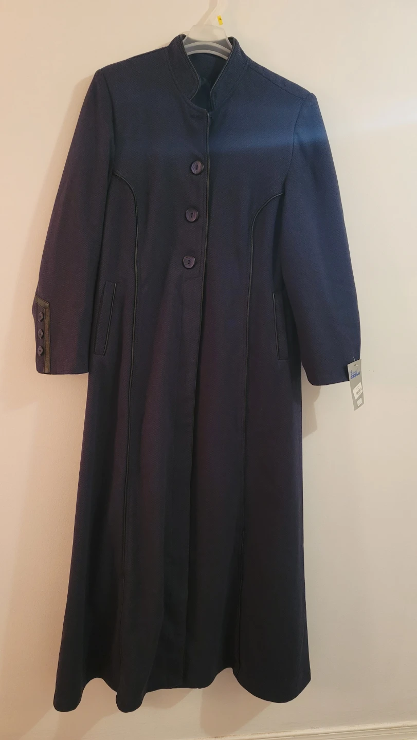 Sajeda Women's Long Navy Coat